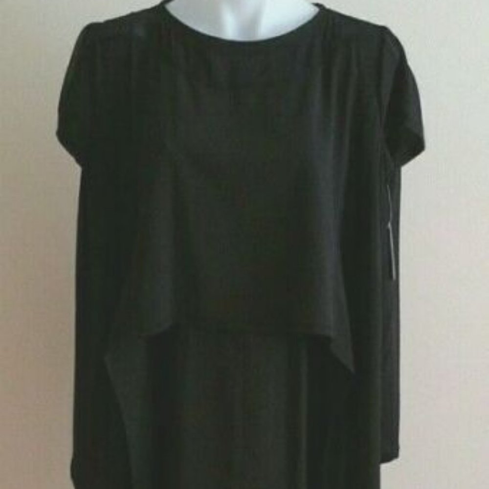 Jessica Simpson Women's Size 12 Black Cape Overlay Dress Msrp $138.00